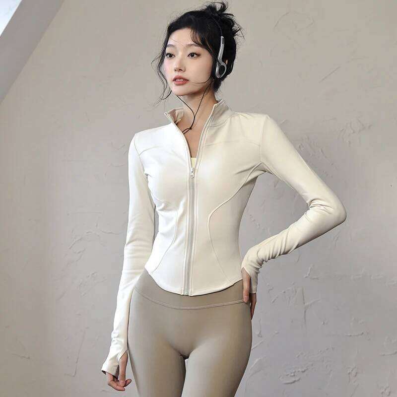 Long Sleeve Sports Women Zip Fitness Yoga Shirt Winter Warm Gym Top Activewear Running Coats Workout Clothes For Cycling 26Y0209