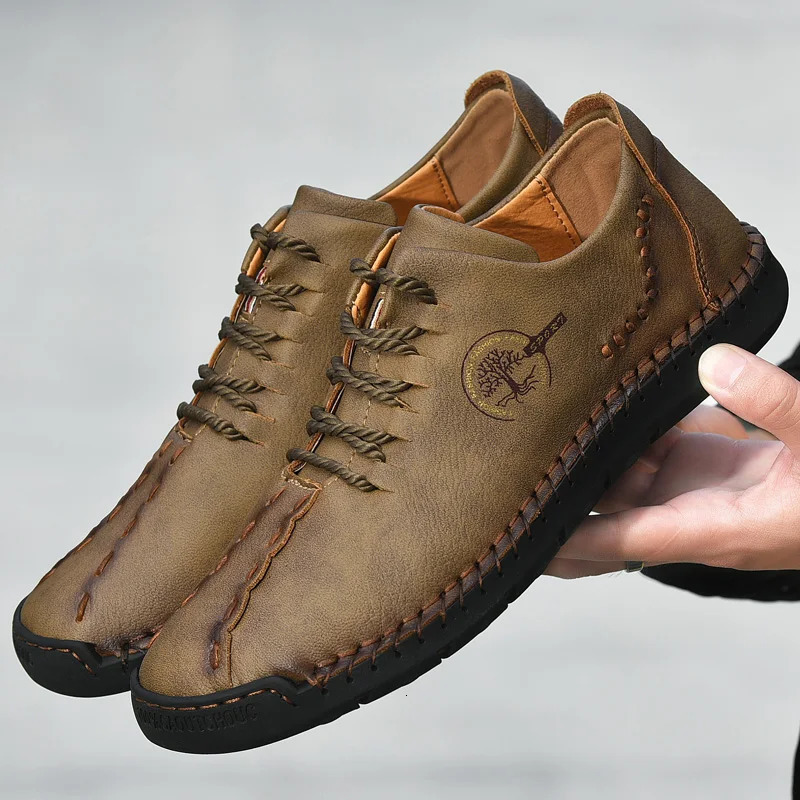 Handmade Leather Casual Men Shoes n Sneakers Man Comfortable Loafers Moccasins Driving Shoe 260126