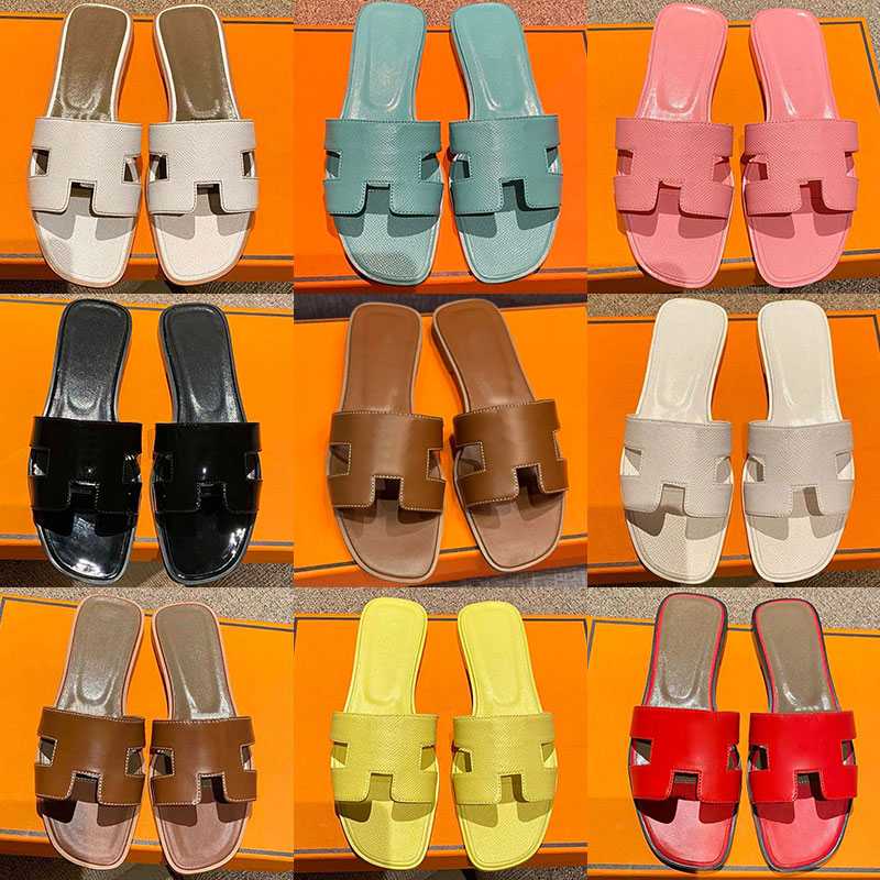 Designer Sandals Women's sandals Slippers Fashion Floral Slippers Leather and Rubber Flats slides Sandals Summer Beach lightweight Shoes Slippers With Box