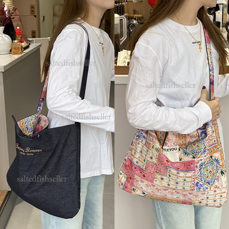 2026 Chinese Style Luxury Double-sided Canvas Bag Versatile Women's Dual-use Commuting Tote Casual Shoulder Bag Large Capacity Portable Shopping 