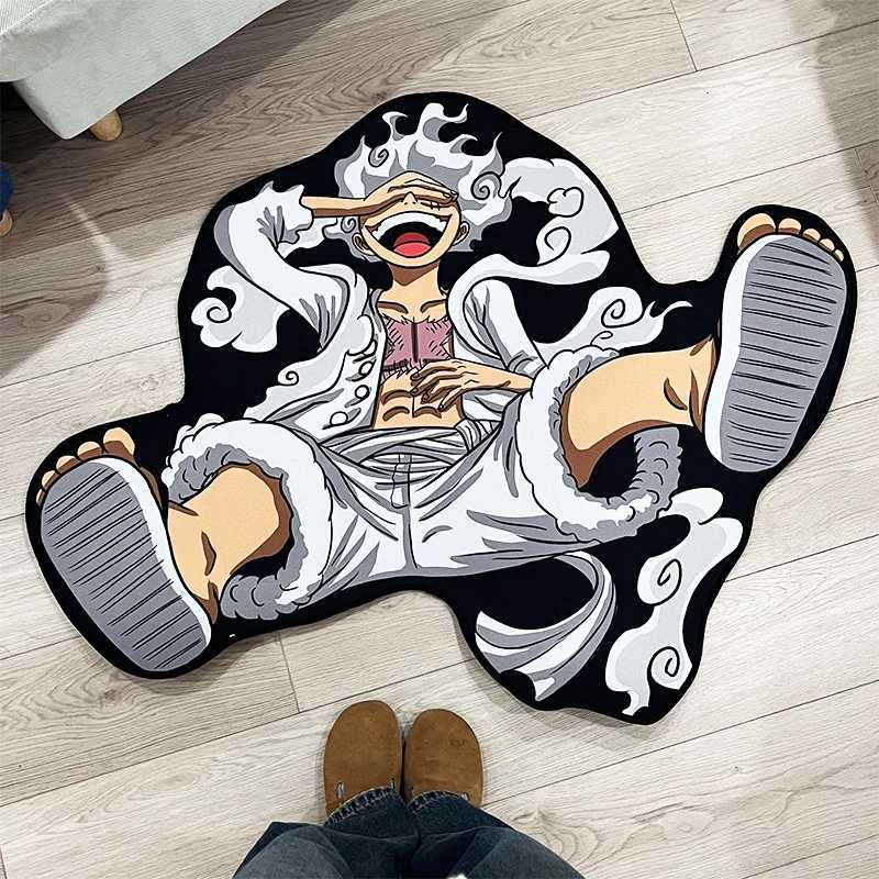 One Piece Luffy Gear 5 Plush Anime Rug - Non-Slip Soft Carpet for Bedroom Livingroom Gaming Room Decor Otaku Gift for Men Fans S260207