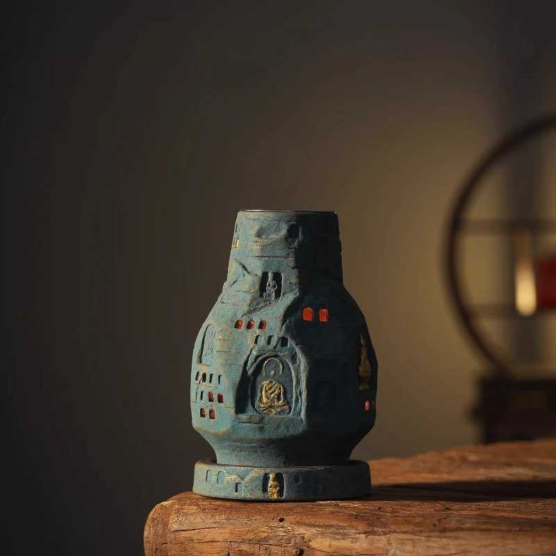 Ceramic Incense Burner Home Furnishings Bedroom Living Room Buddhist Temple Worship Decoration Dunhuang Cave Incense Burners C260209