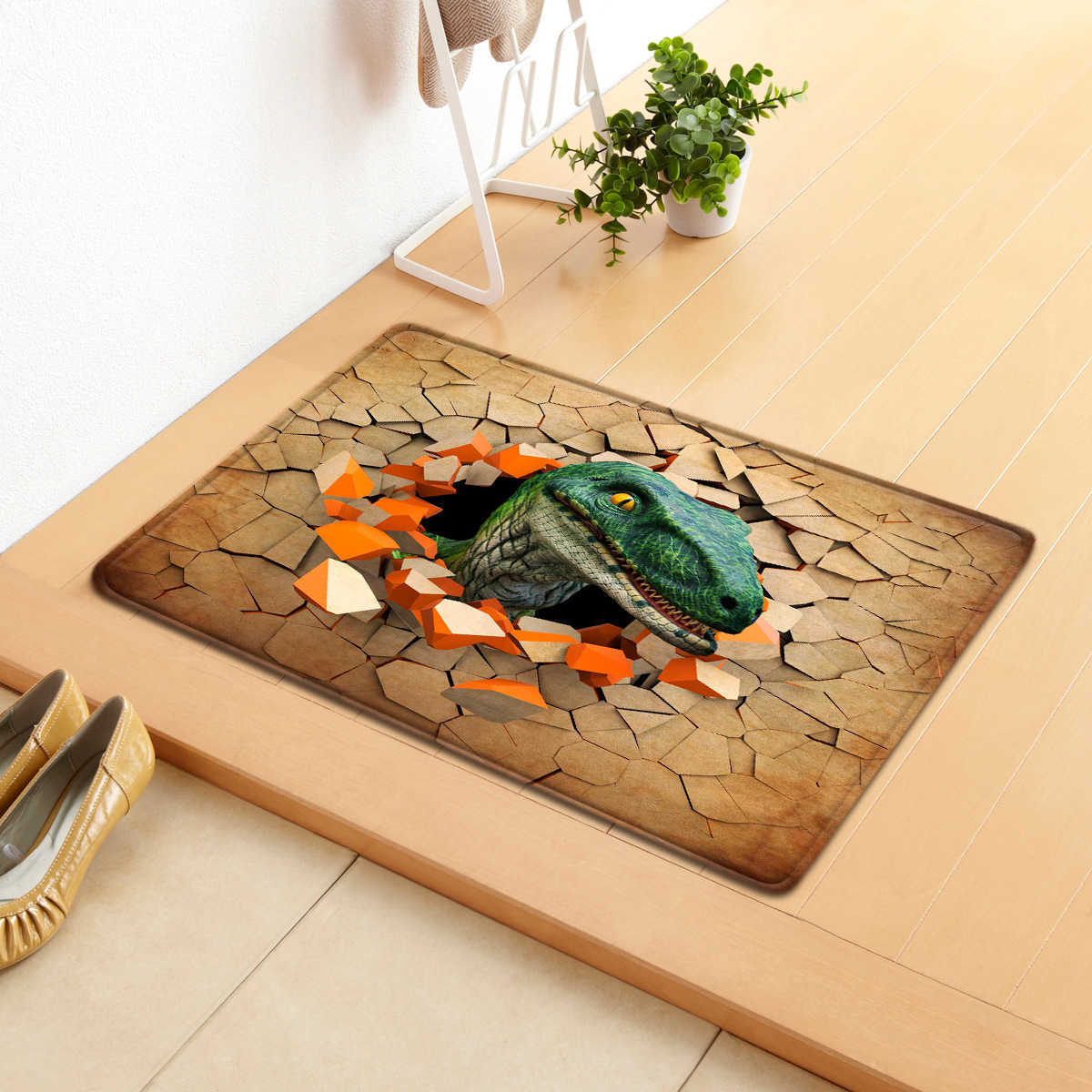3D animal entrance mat modern minimalist long strip carpet for bedroom and living room S260207