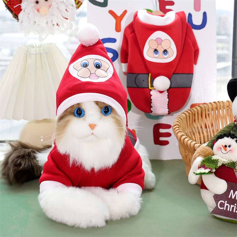 Clearance Autumn Winter Pet Clothes Small Medium Large Dogs Teddy Cats Cotton Coats Cat Apparel Funny Christmas Dog Supplies