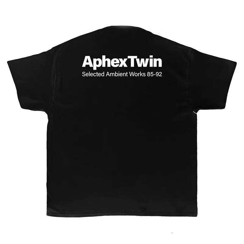 2025 Summer T-Shirt Aphex Twin Cotton Oversized Fashion Short Sleeve T Shirt Tops Men Women Tee Y2k Streetwear Harajuku Clothing X260209
