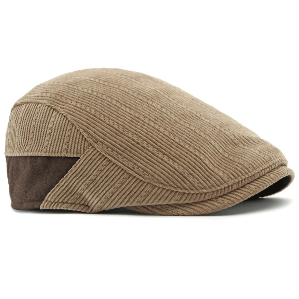 HT4587 Berets Autumn Winter Hat Caps for Men Women Fleece Lined Corduroy Beret Hat Adjustable Ivy Flat Cap Male Female Beret Cap 260205