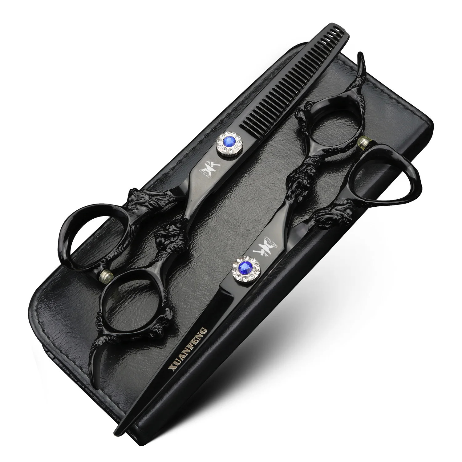 XUANFENG 6 inch dragon handle hair scissors Barber styling tools Cutting and thinning 260205