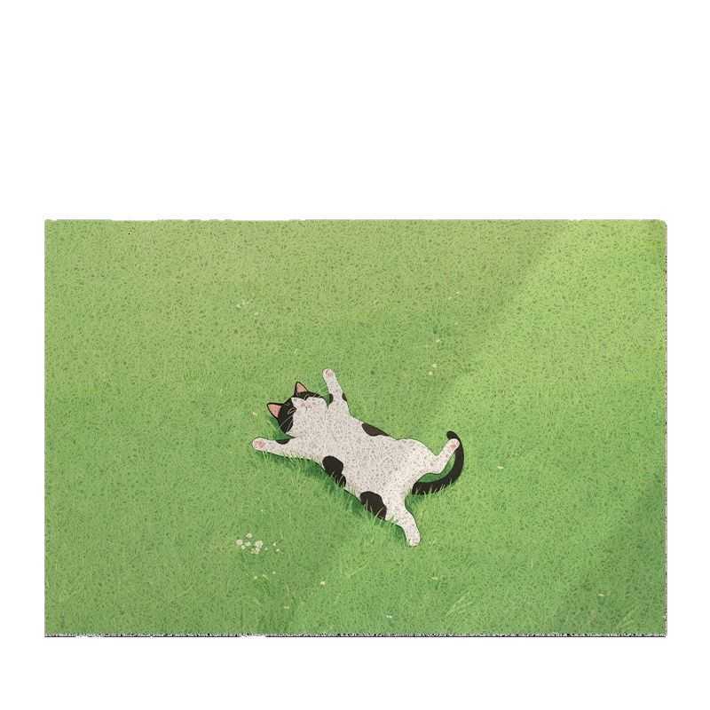 Fresh INS Style Entryway Door Wear-resistant Silk Loop Doormat Entrance Cuttable Mat Entrance Lawn Cat Dirt-resistant Foot Mat S260207