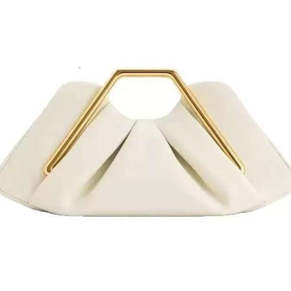 New Personalized Pleated Cloud Ladies PU Soft Leather Vintage Ring-Shaped Evening Bag Light Luxury Texture Handbag