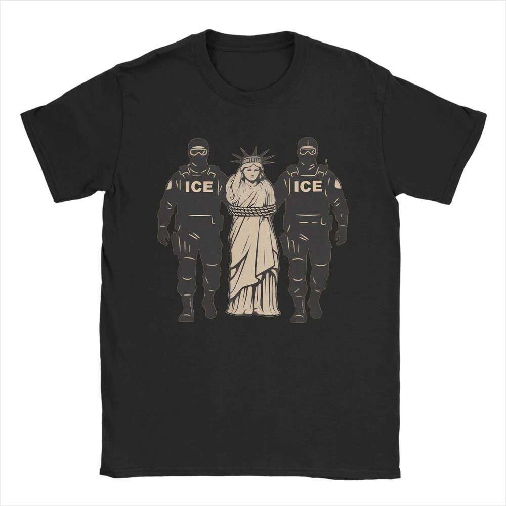 Men's Abolish ICE T Shirts 100% Cotton Tops Novelty Short Sleeve Round Neck Tees New Arrival T-Shirts X260209