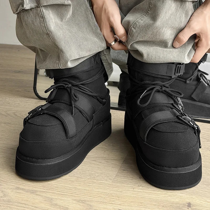 Winter Short Snow Boots Woman Cross Lace Up Round Toe Wool Warm Flat Platform Shoes Women Cow Suede Ankle Boots For Women 260202