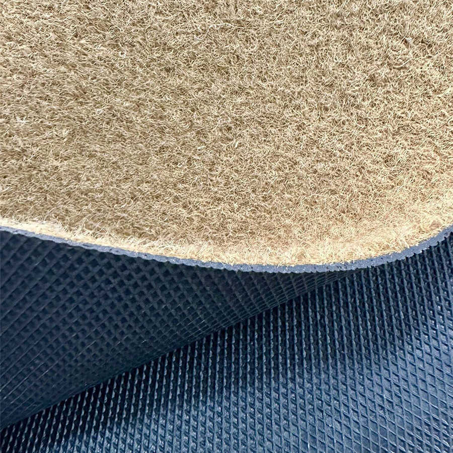 PVC imitation coconut palm entrance door mat outdoor washable wear-resistant non-slip high-end dirt-trapping doormat S260207