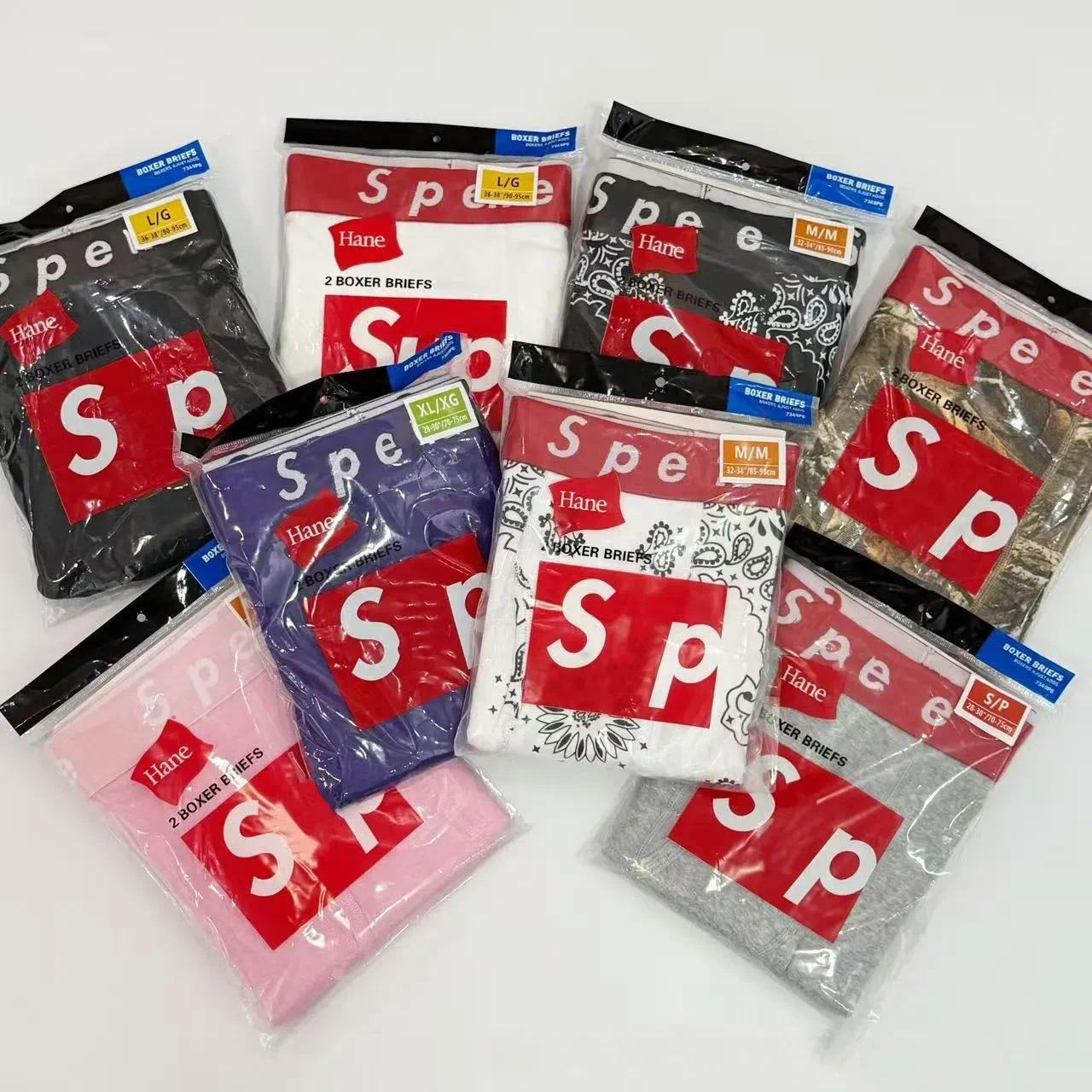 Mens Underwears BOXER BRIEF Breathable Letter Underpants Summer Man Shorts 2 pieces/pack briefs