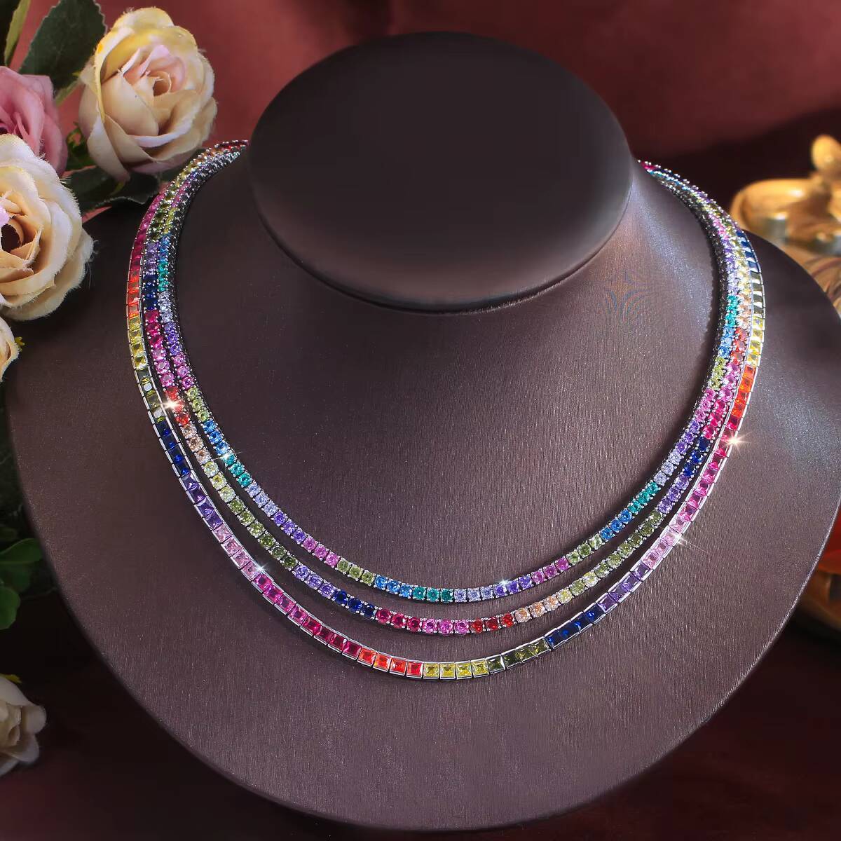 Ready to Ship Customize Jewelry Product 17inches 25mm 3mm 4mm Moissanite VVS S925 Sterling Silver Table Tennis Necklace for Women Man