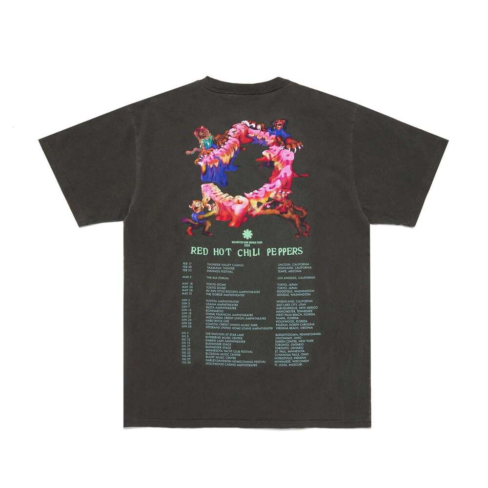 RHCP Men's 100%Cotton album graphics New Summer spring Women Red Hot Chili Peppers oversized hiphop Y2k fashion Tshirt X260209