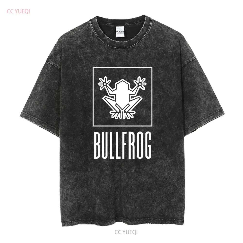 Men's t shirt Bullfrog gaming gamer videogames gift geek retro vintage Washed Stretched Versatile Casual designer clothes homme X260209