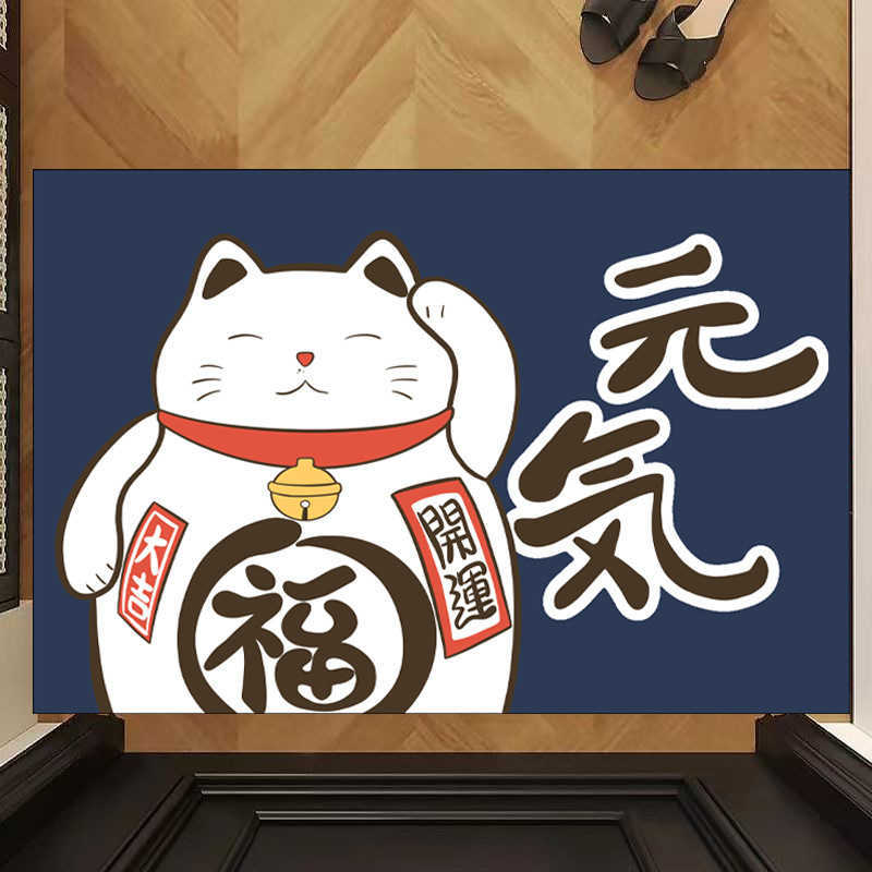 Cartoon cute and soothing entrance door mat home use dirt-resistant and easy to clean foot mat for the hallway entrance silk loop floor mat S260207