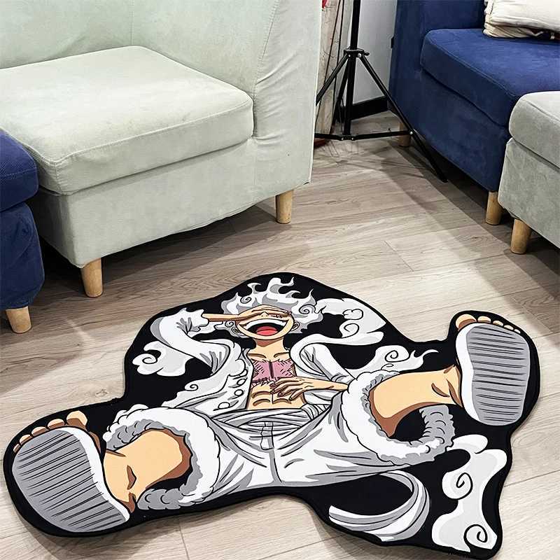One Piece Luffy Gear 5 Plush Anime Rug - Non-Slip Soft Carpet for Bedroom Livingroom Gaming Room Decor Otaku Gift for Men Fans S260207