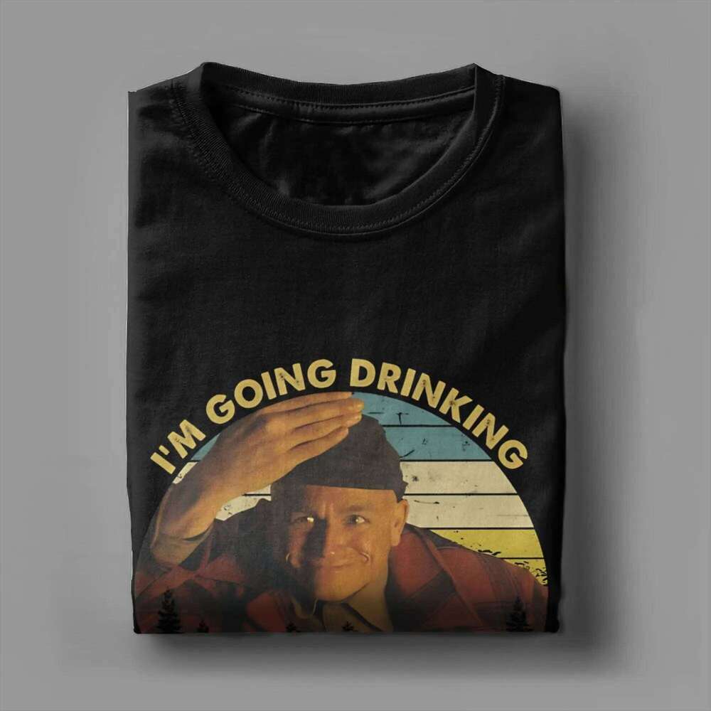 Charlie Hunnam Ed Gein Im Going Drinking Yes I Am Christmas T Shirts Men's Cotton T-Shirts Round Neck Tees Tops Plus Size X260209