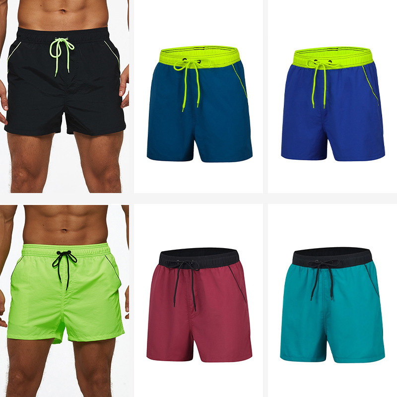 Men's Swimwear Men Quick Dry Swim Trunks Board Shorts With Pocket Breathable Athletic Swimwears Adjustable Waist For Beach JOME