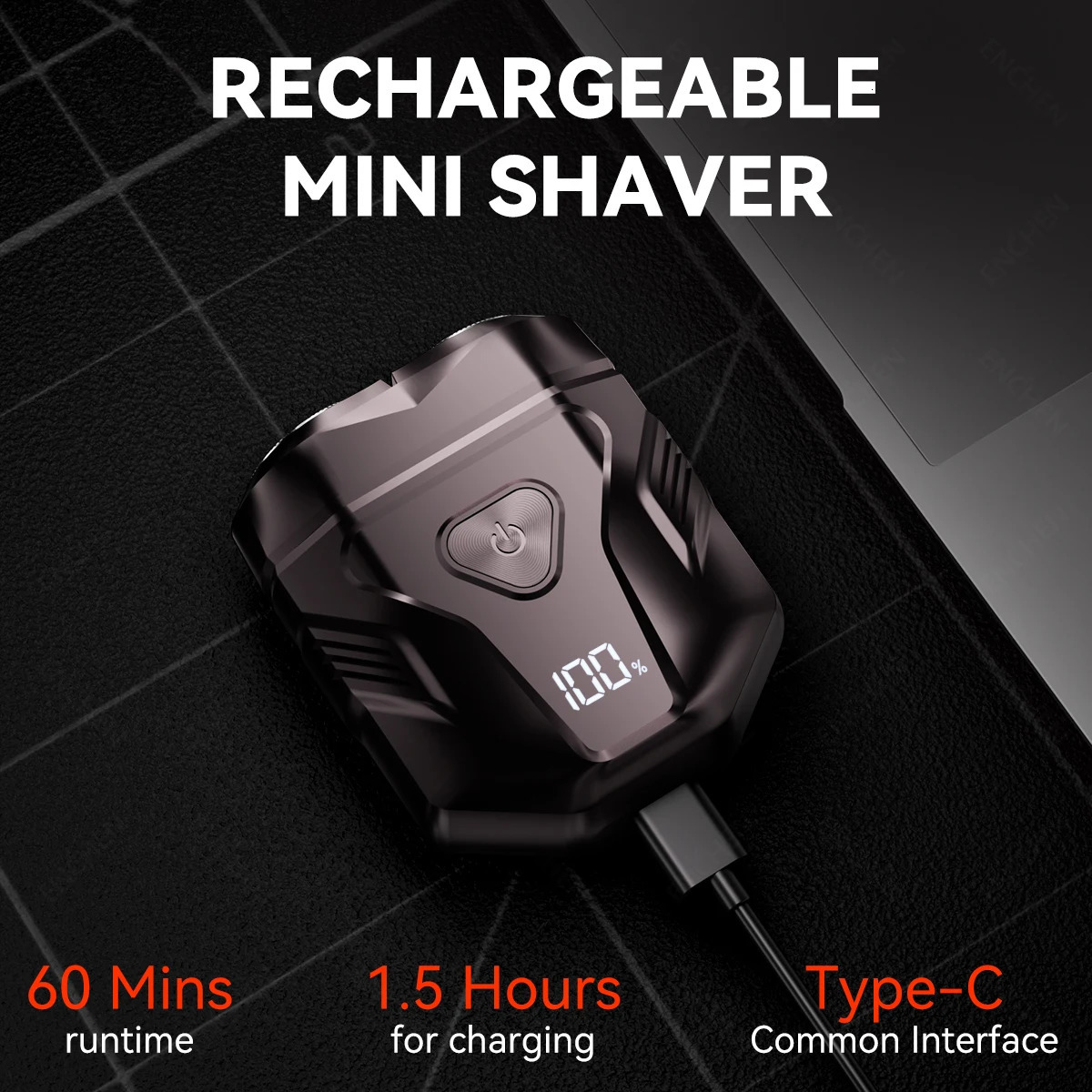 ENCHEN Mini X Portable Electric Shaver 100 Waterproof Type-C 15 Hours Rechargeable With Magnetic Cutter Head And Travel Lock 260126