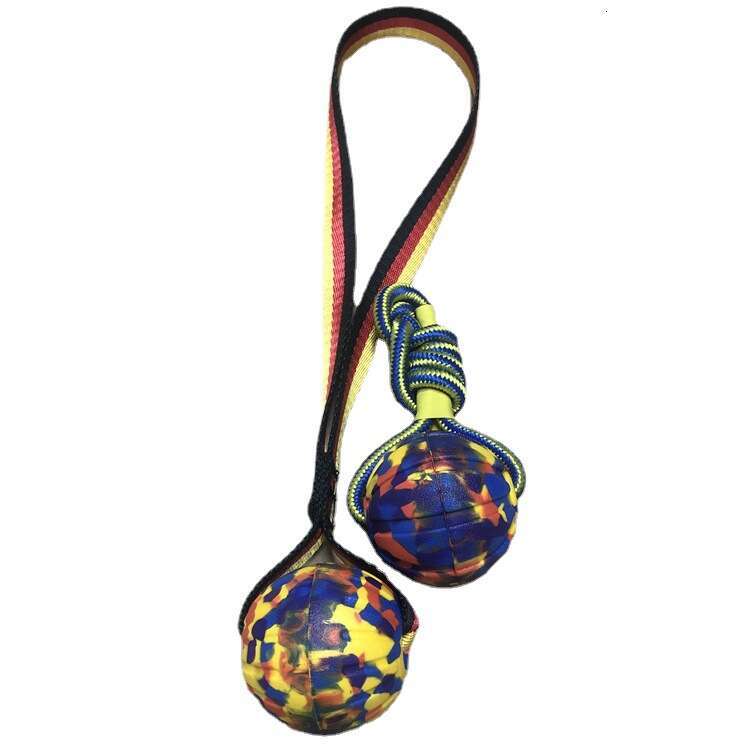 Camouflage Rope Dog Toy Durable Chew Training Ball EVA Pet Supplies Food Dispensing Frisbee