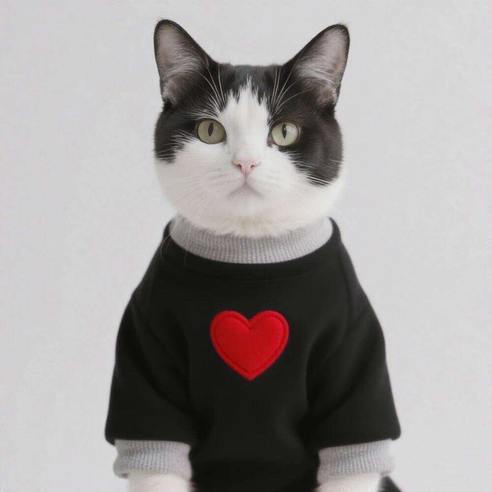 Cat Sweater For Taddy Yorkshire Winter Warm Small Dog Hoodie Love Medium Thickened Cute Puppy Bipedal Clothes Accessories
