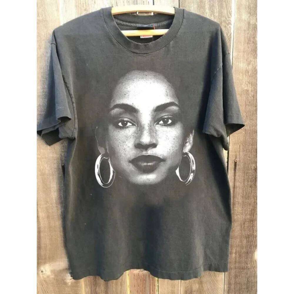 Vintage 90's Adu Sade Rap Hip Hop 90 Unisex Tshirt S-4XL Graphic Short Sleeve Shirt Men Women Summer X260209