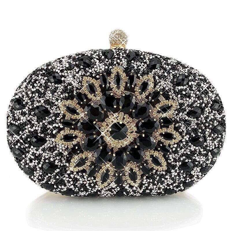 Hot Selling Sunflower European And American Style Women S Banquet Clutch Handbag Dress Evening Rhinestone Bag