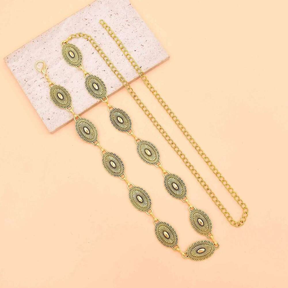 Retro Vintage Gold Alloy Gypsy India Belly Ethnic Waist Chains for Women Party Dance Jewelry X260209