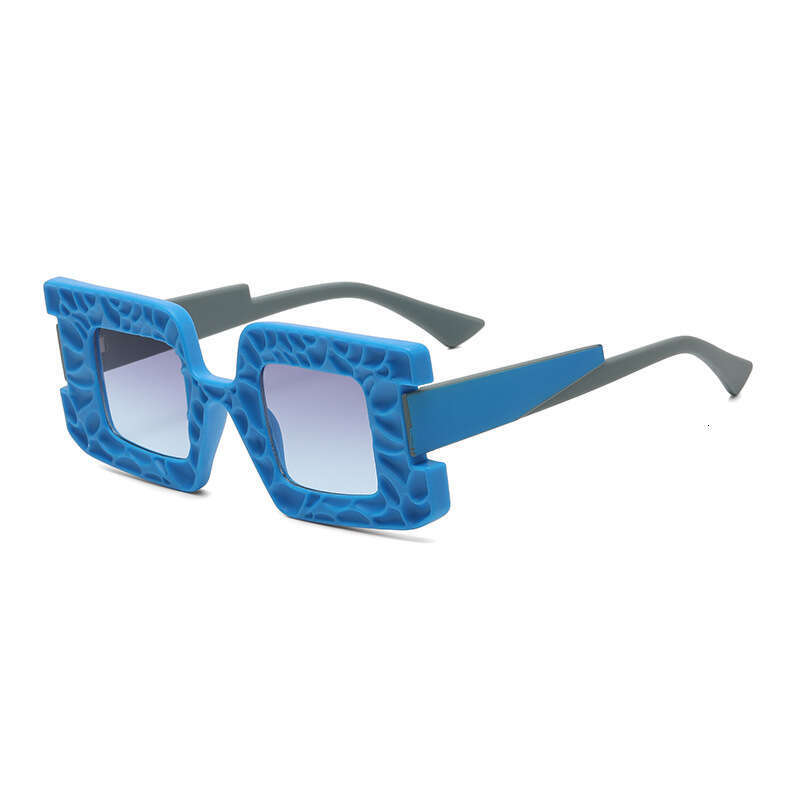 Sunglasses Bold Textured Square Frame UV Protection Trendy Eyewear Perfect for Street Style & Holiday Looks