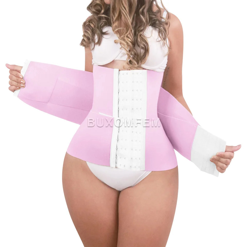 Double Tummy Control Stretchy Colombian Girdles Abdomen Shaped Up Waist Trainer Post Surgery Adjustable Tummy Belt Waist Trimmer 260207