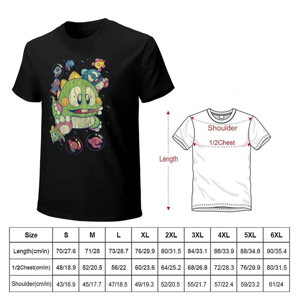 Bubble Bobble Vintage Action T-Shirt anime t shirts new edition quick-drying men tshirt X260209
