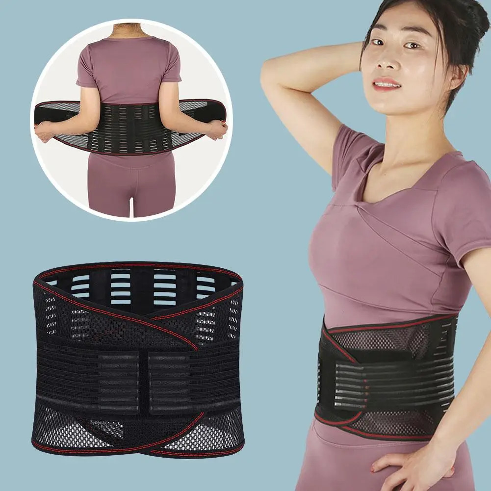 Waist Support Belt Breathable Mesh For Summer Fitness Adjustable Back Brace Trainer Herniateddisc S9l5 260202