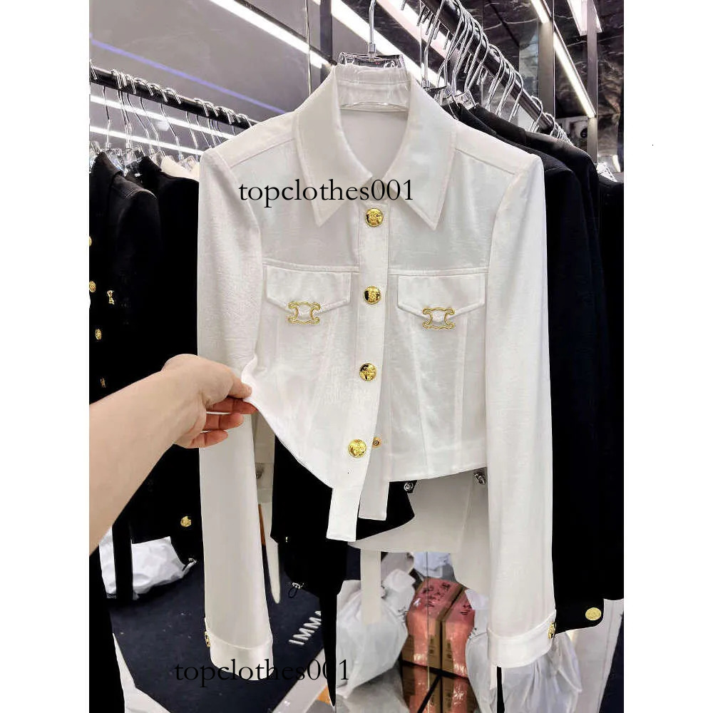 French Elegant Satin Blouse Jacket Women Acetic Acid Long Sleeve Short Shirt Tops Office Lady Fashion Sweet Vintage Streetwear