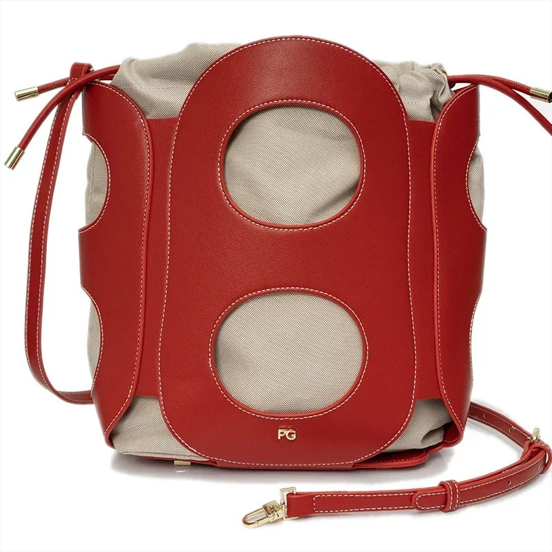 PG Lady Single Shoulder Bag Cutout Solid Color Large Capacity Delicate Versatile High Quality Women 260120