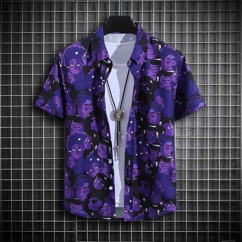 Men's Polos Hip Hop Graphic Blouses Shirts For Men Clothes Casual Short Sleeve Streetwear Male Lapel Top