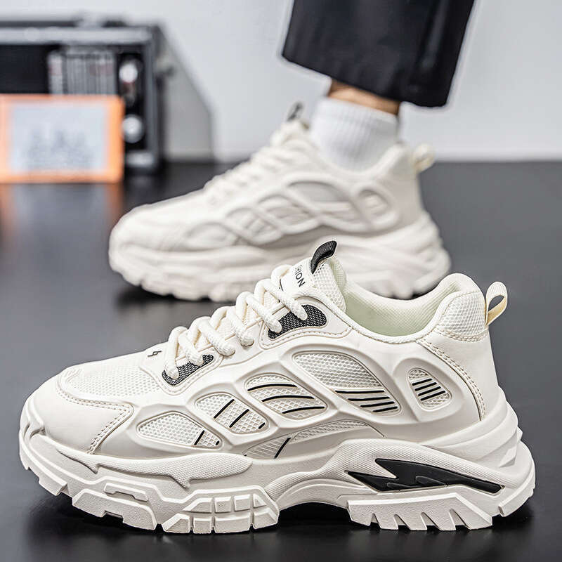Men's Shoes 2025 New Winter Model Versatile Casual Sports Mesh Breathable Non-Slip Wear-Resistant Height-Increasing Dad Sneakers