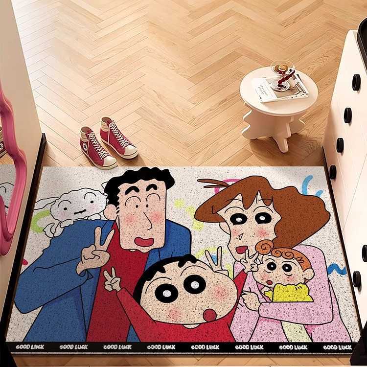 Cartoon entrance door mat for scraping dirt and mud PVC loop mat can be cut to size dirt-resistant wear-resistant non-slip easy to maintain S260207