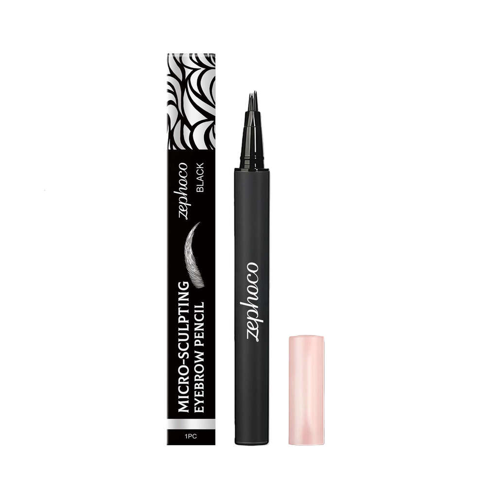 Zephoco Black Micro Carving Create Wild Three-Dimensional Shape Natural Color Smooth Easy to Use Eyebrow Pencil