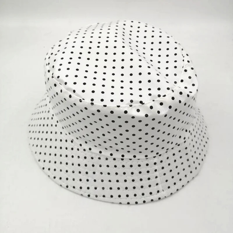 Reversible Waterproof Bucket Hat For Women Rain hat Fishing Dot Caps Hat Two Side Cap Female H3 260208