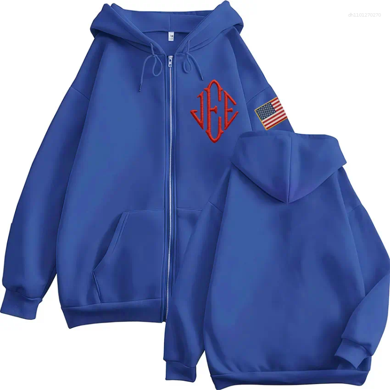 Men's Hoodies Jeffrey Epstein Print Zipper Men Women Fashion Zip Up Hooded Sweatshirts Long Sleeve Pullovers Jackets