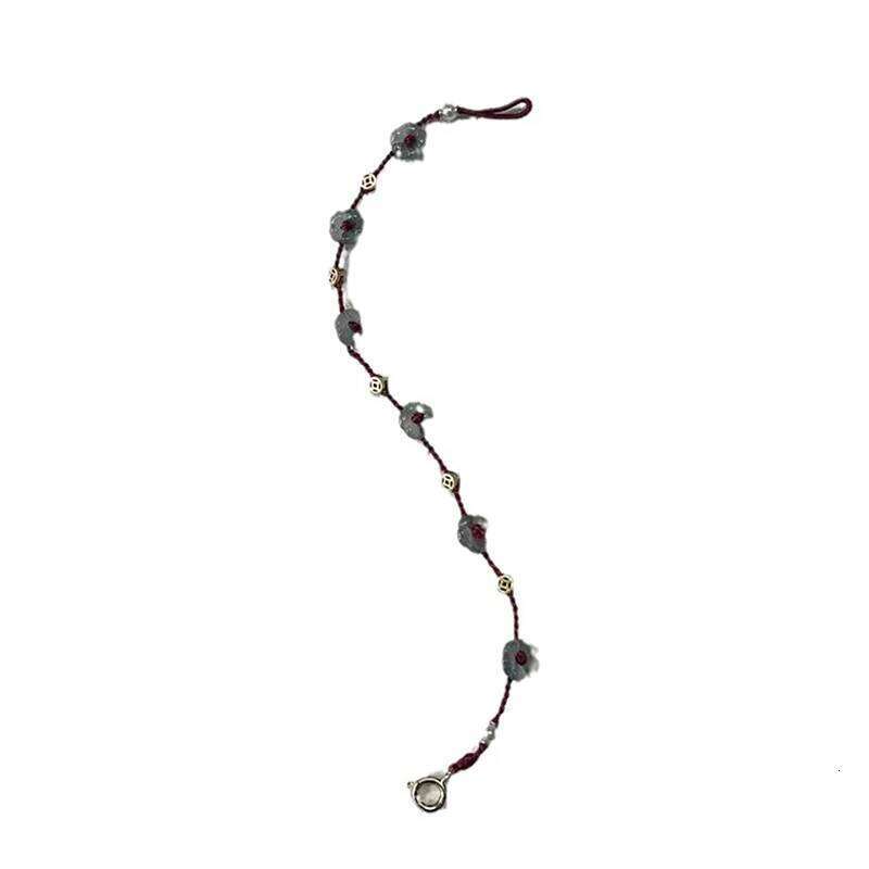 Bracelet Handmade Red Rope with copper cash Flower Beads Chinese Style for Fortune Protection and Special Occasion Gift High Quality Texture