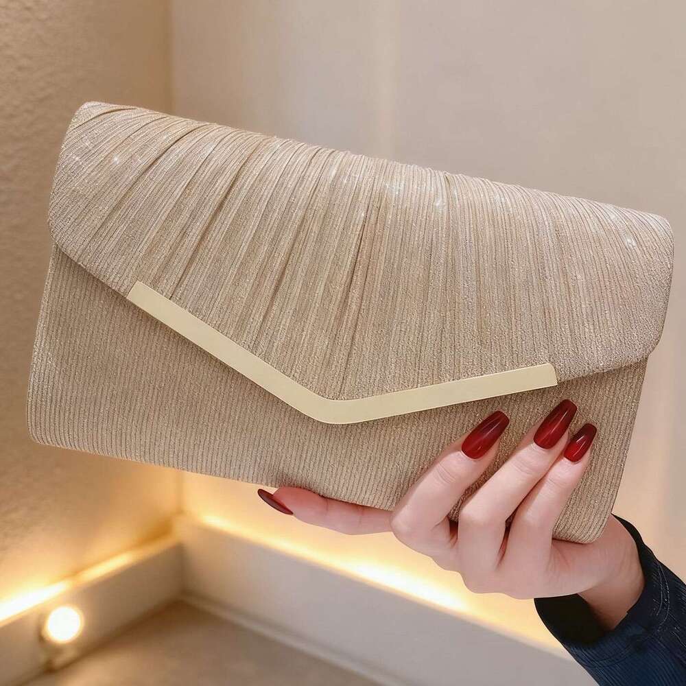 European And American Fashion Pleated Envelope Elegant Dress Clutch Party Evening Women S Banquet Bag