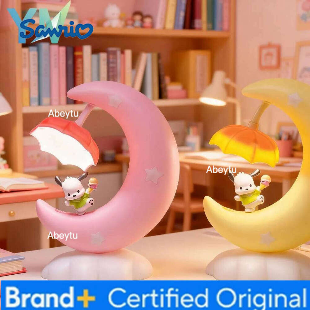 Sanrio Cute Childrens Night Light Table Lamp for Bedroom Sleep Bedside Lighting Girls Birthday Gift Kids Room Decor Desktop Decoration H260209