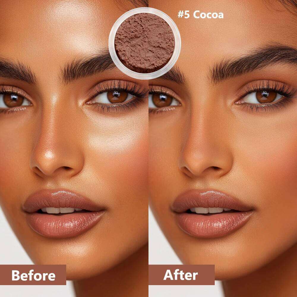 Long Lasting Bake Powder and Puff Pass Set 5 Colors Oil-Absorbing Matte Finish Locks Setting Face Cosmetics kimchi 26L0209