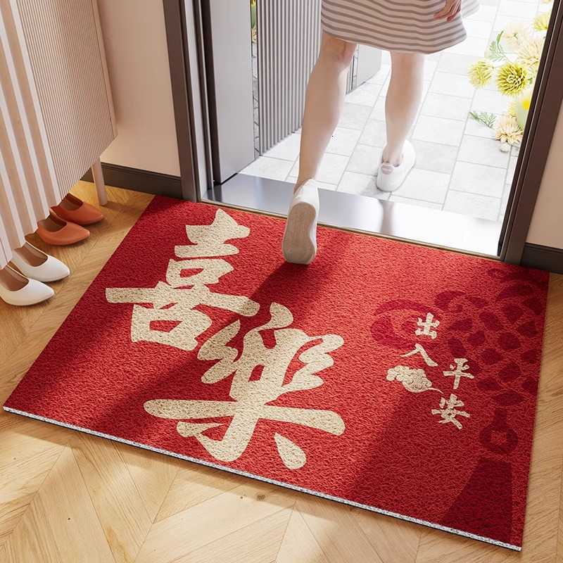 Safe Entry Door Mat Silk Loop Non-Slip Door Mat Entrance Doorway Outdoor Foot Mat Entryway Outdoor Carpet S260207