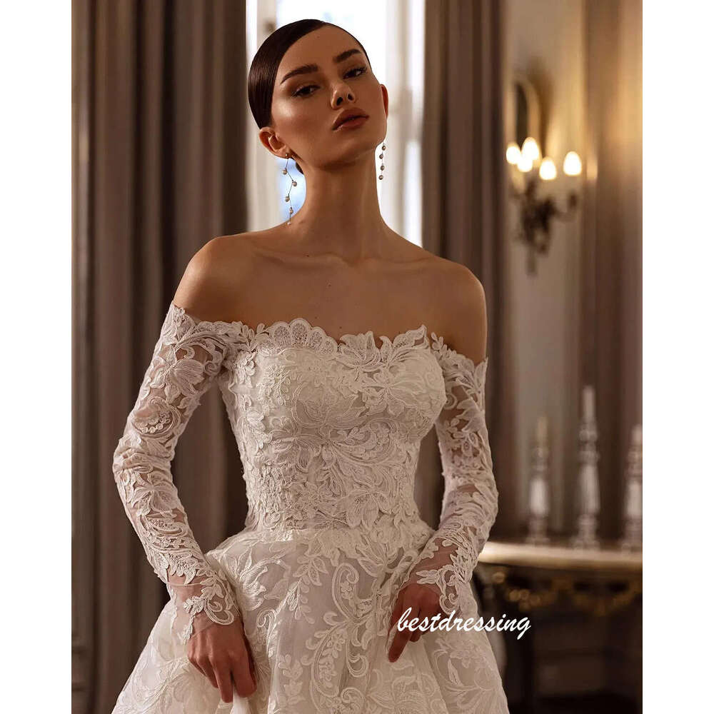 Classy Ivory Lace Wedding Dresses With Removable Sleeves Sexy Strapless Plus Size Boho Bridal Gowns Sweep Train A Line Modern Bride Reception Marriage