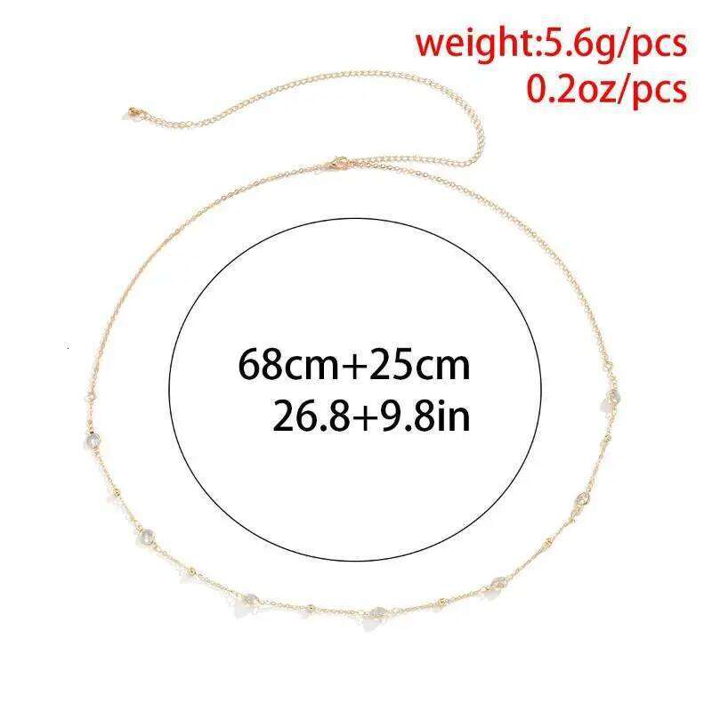 For Women Waterproof 1/2/3 Layers Belly Chains Beach Bikini Waist Body Chain Jewelry Elegance Versatile Acessories X260209
