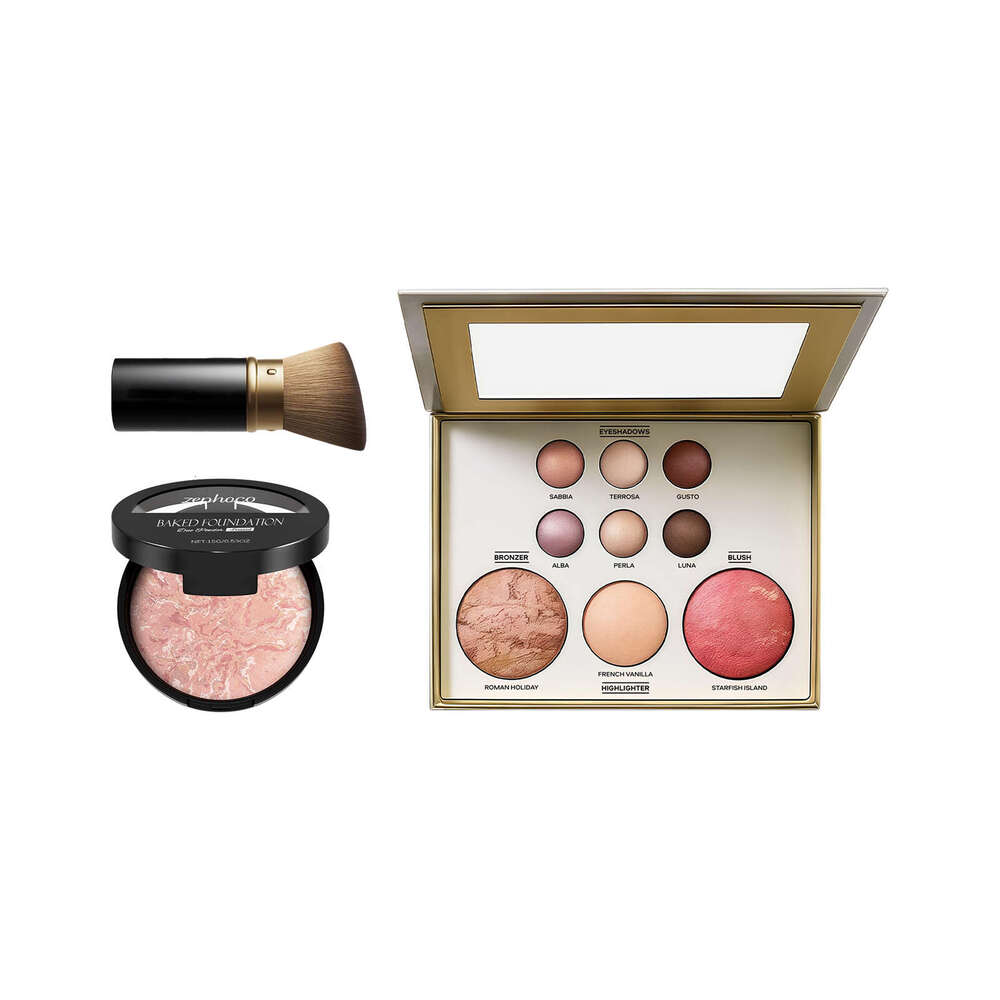 AMZ Palette Set 02# Multifunctional Tool Set, Box for Stage Light Nude Makeup, Portable Touch-Up Makeup